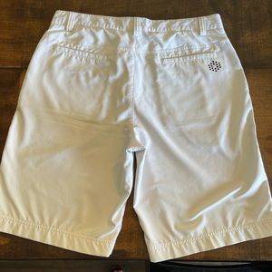 White Puma golf shorts